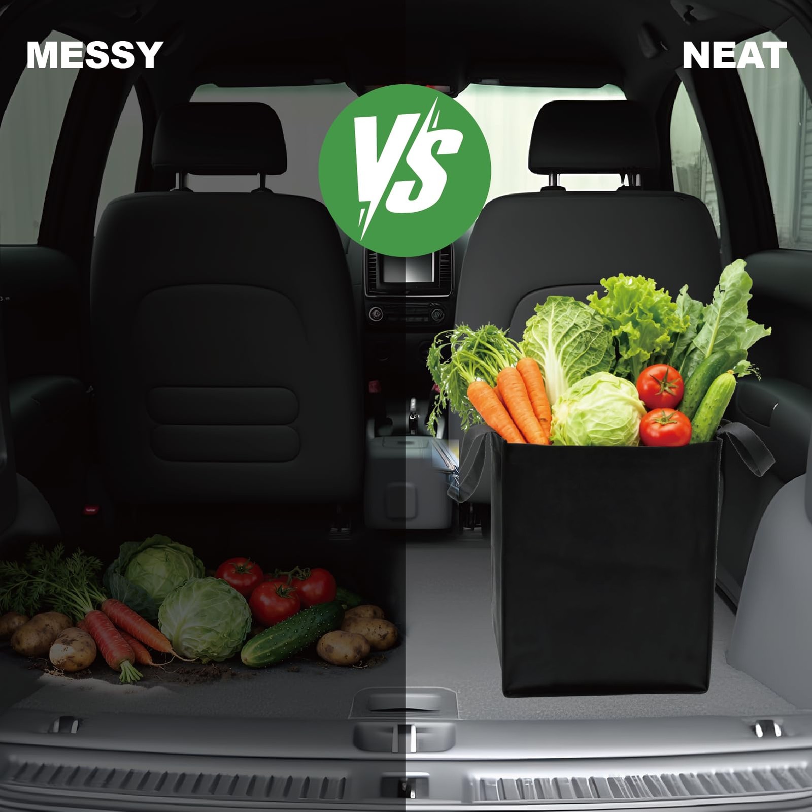 10 PCS 14.9×12.6×9.4 Inch Reusable Shopping Grocery Tote Bags Hold 50 Lbs