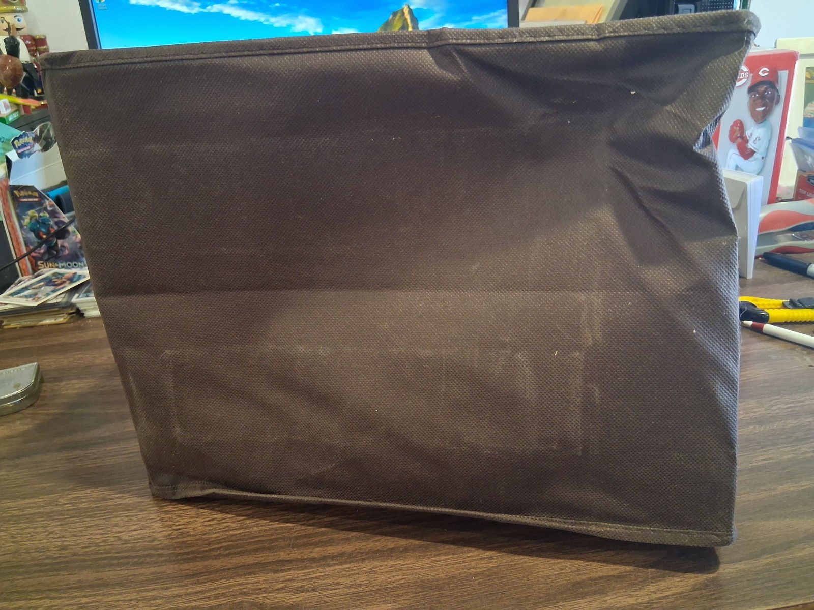15″ x 13″ x 10″ BLACK REUSEABLE SHOPPING BAG WITH HANDLES, 12″ x 14″ x 9″, POLY