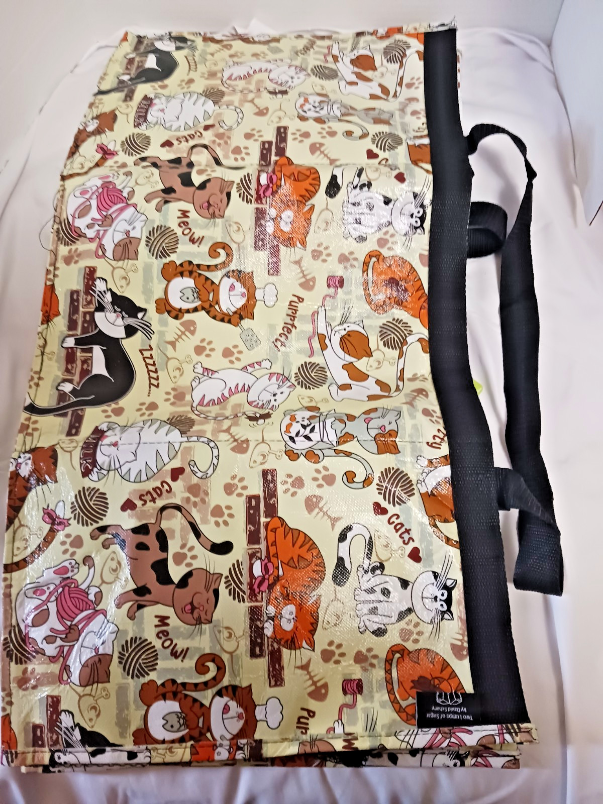 Trunkster 3 section shopping tote cat print car organizer 24″ x 12″ x 12″