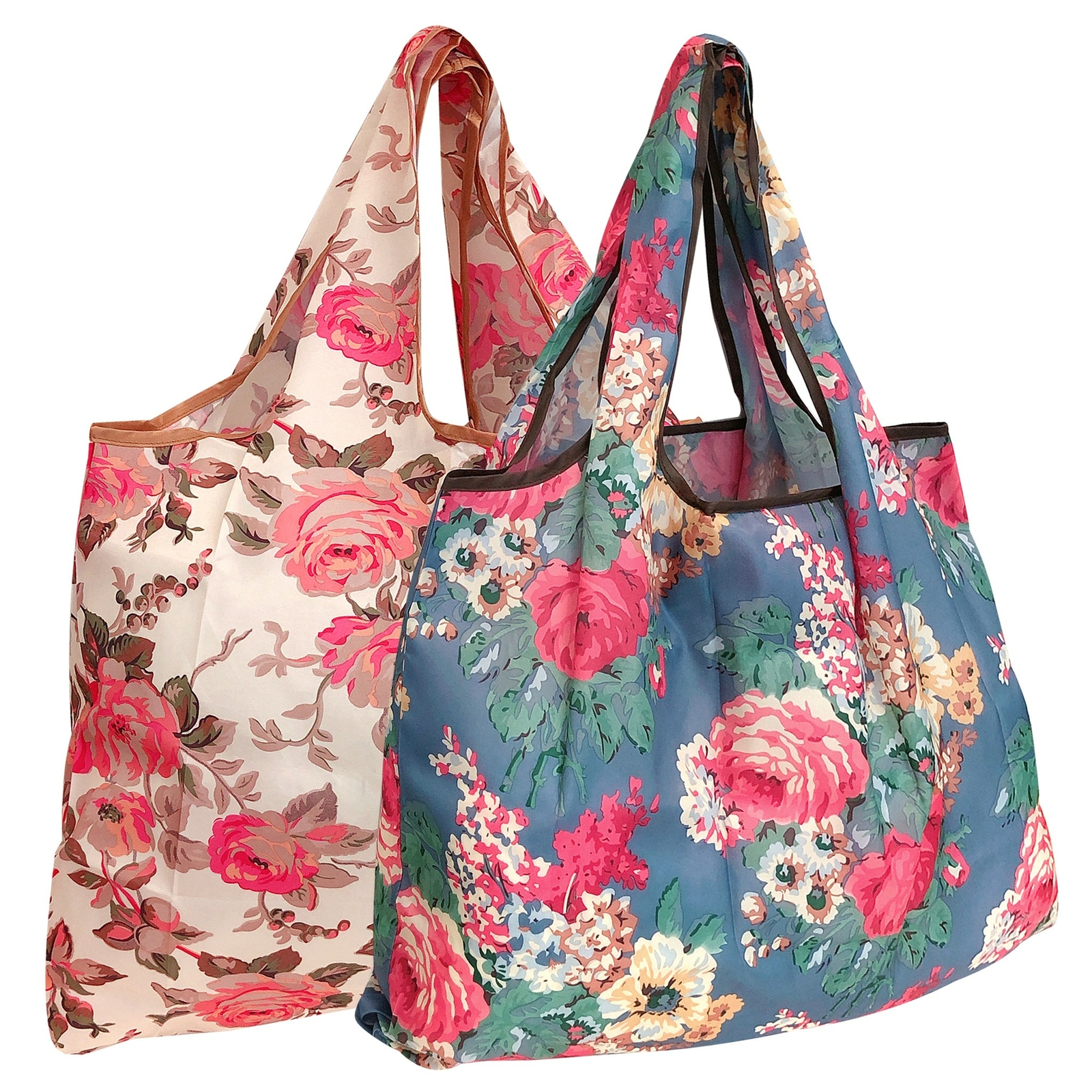 Wrapables Eco-Friendly Large Nylon Reusable Shopping Bags (Set of 2)