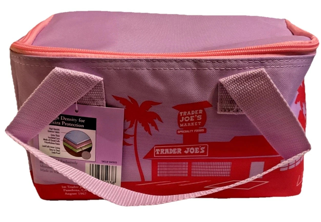 Trader Joe’s Mini Insulated Bag Lavender with Red & Pink, Summer 2026 Release