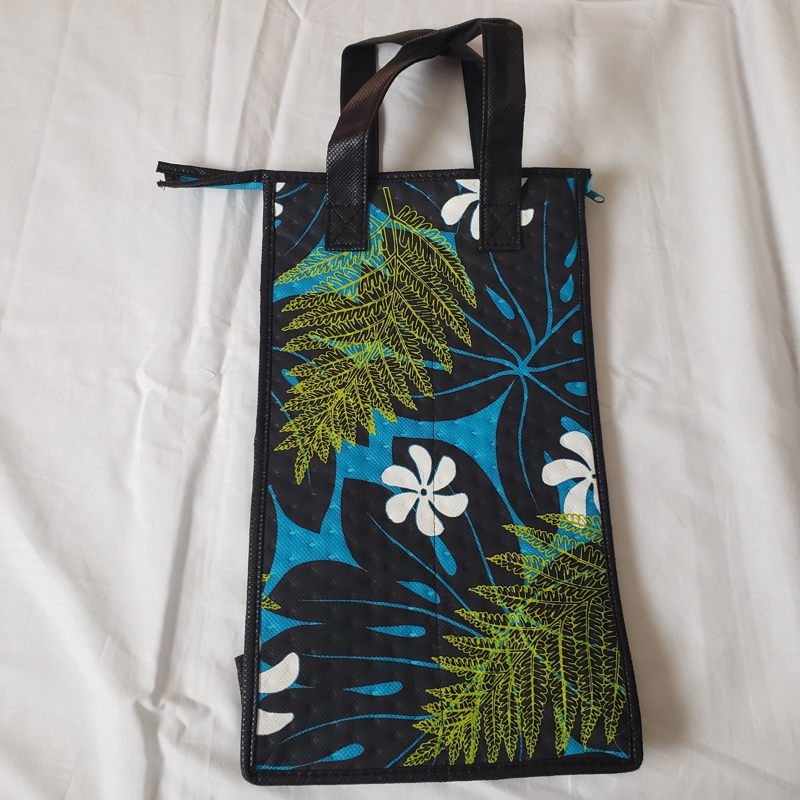 Hawaii Tropical Paper Garden Insulated Eco Friendly Wine/Beverage Shopping Tote