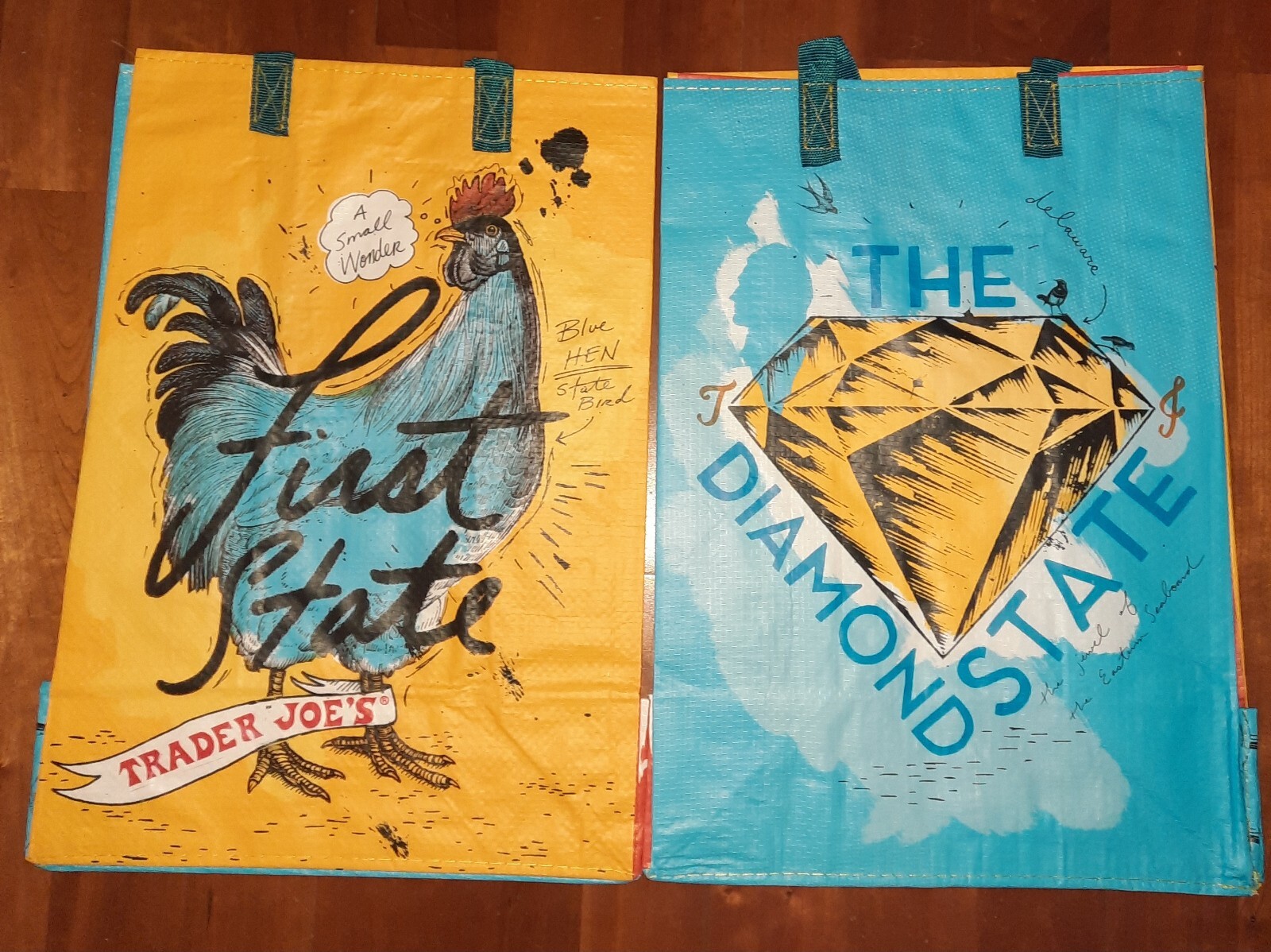 ****U Pick Trader Joes Reusable Eco Shopping Grocery Tote Bag Nwt Nocturne Corn