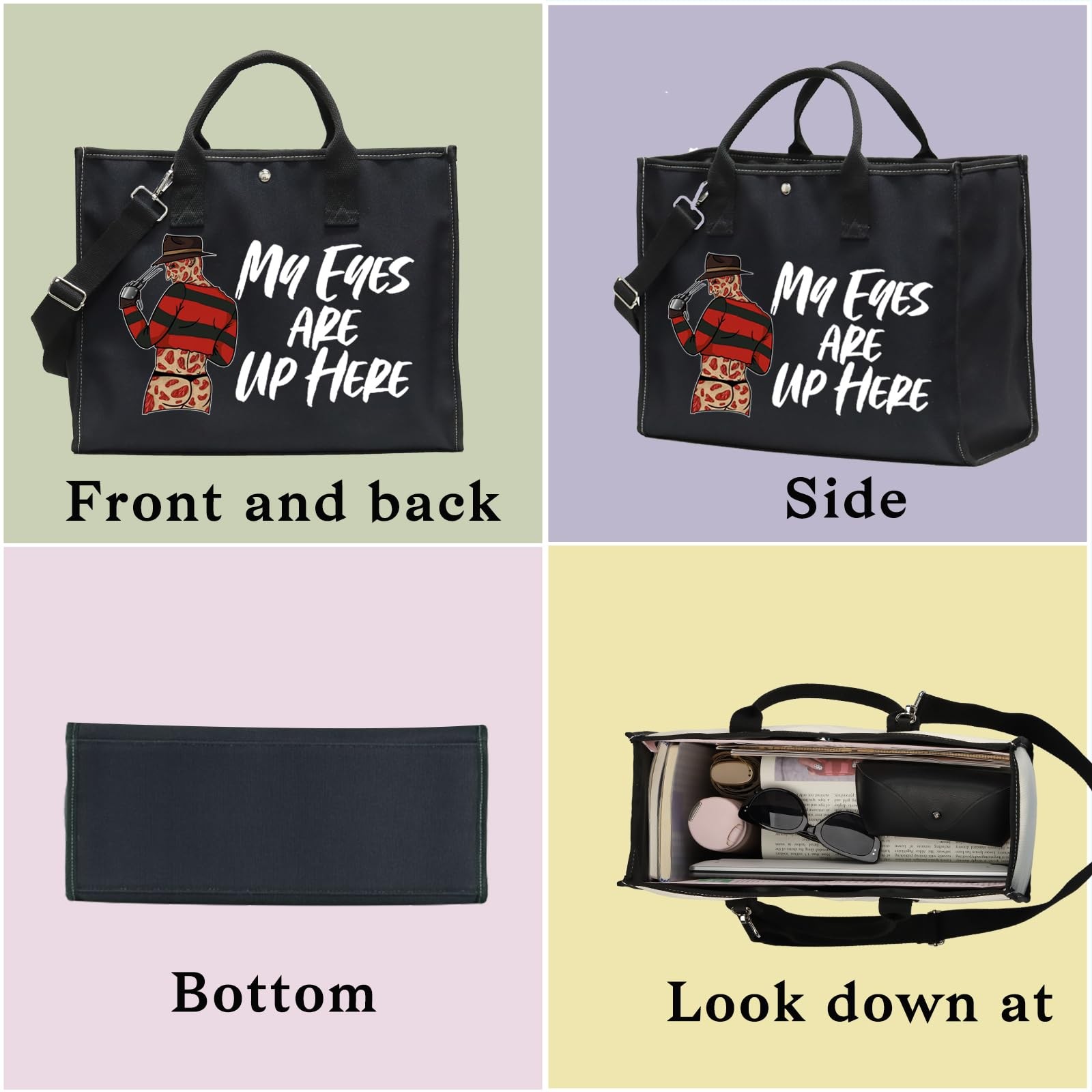 WZMPA Horror Movie Cosmetic 23cm x 17cm or 9.05 inches x 6.69 inches, Black