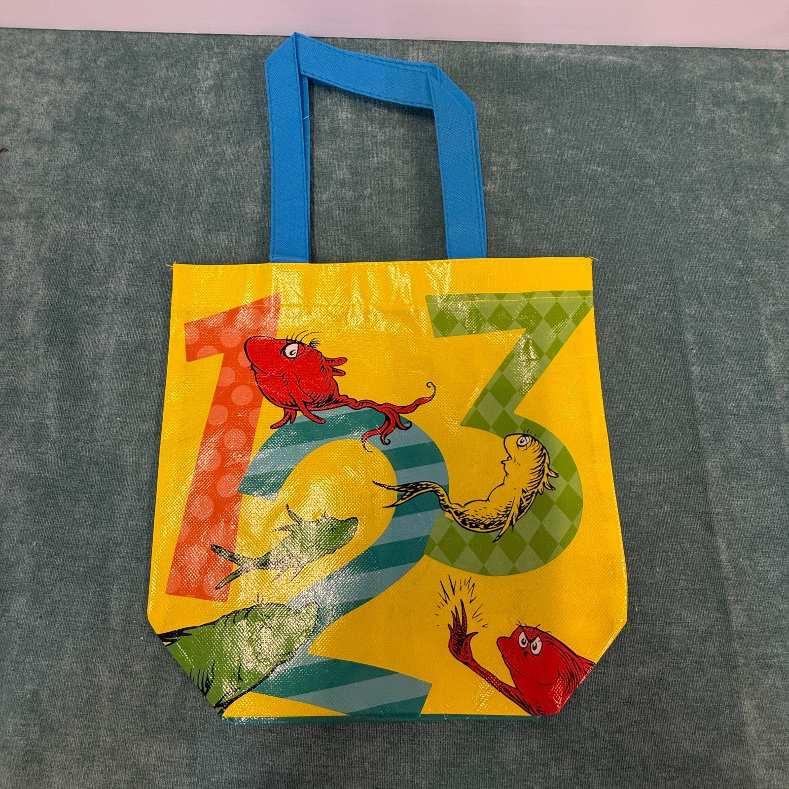 Dr. Seuss Tote Bags Lot of 5 Bags Cat-in-Hat Horton One-Fish 11″x11″ NWOT [03]