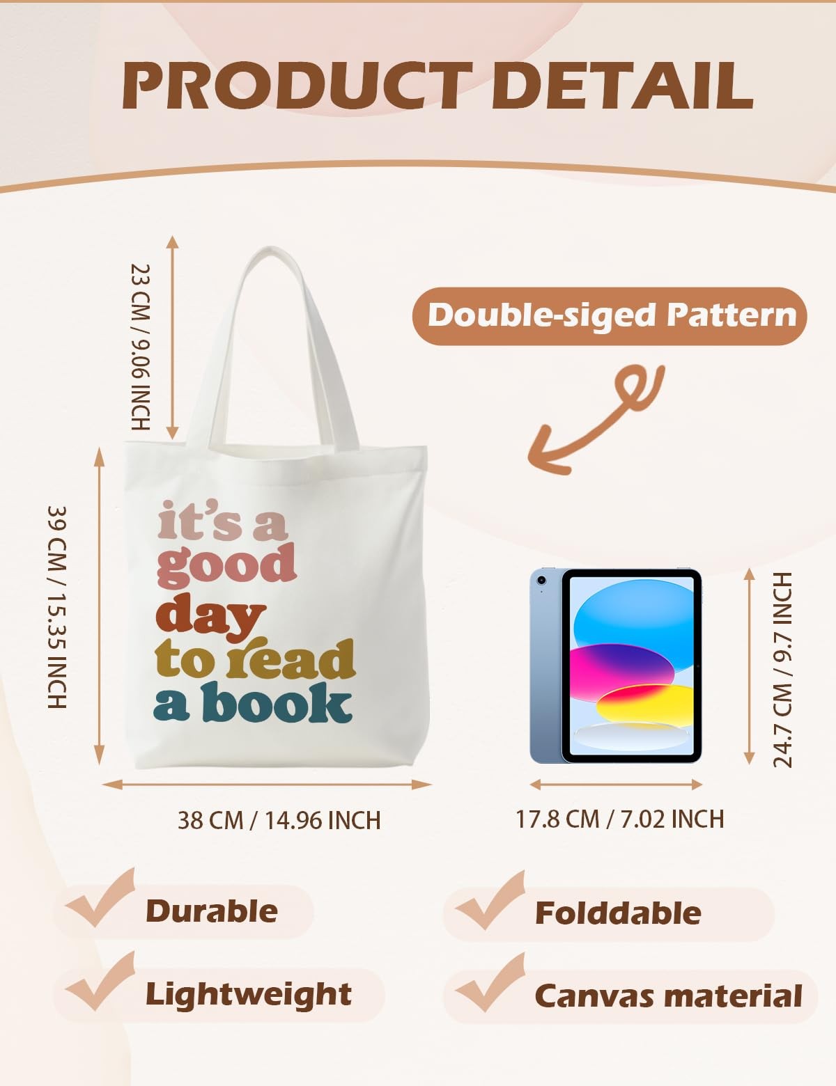 Reading Tote Bag Book Tote Bag Reading Book Bags for Women It’s a Good Day to…