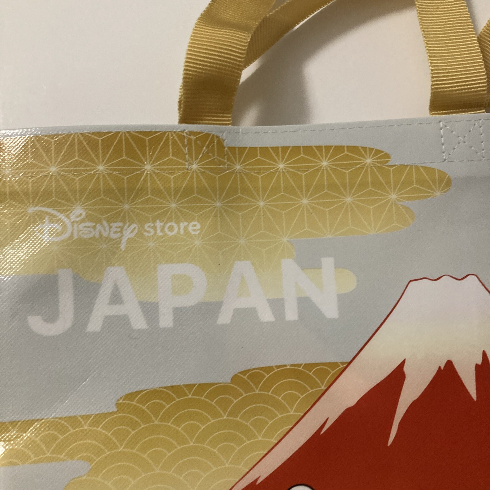 Disney Store Tokyo Japan Mickey Mouse Mt Fuji Tote Bag Ocean Waves Shopper New