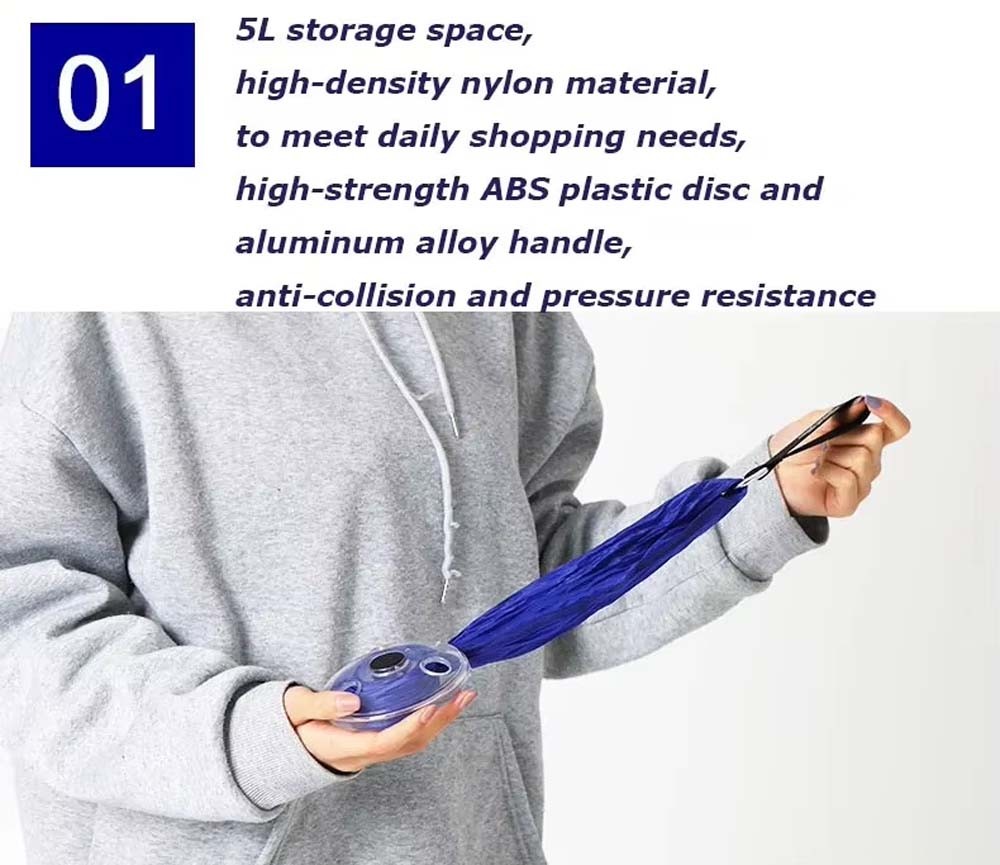 Lightweight Spacious Dustproof Sleek Functional Disc-Shaped Storage Shopping Bag