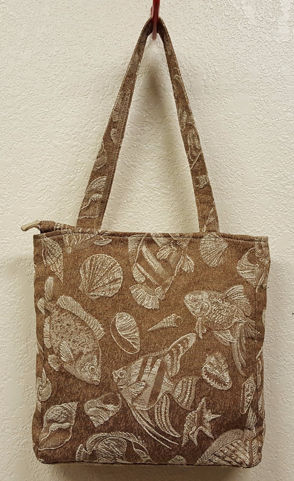 Miss Bonnie California Tropical Fish & Seashells Sand Tapestry Tote Shoulder Bag