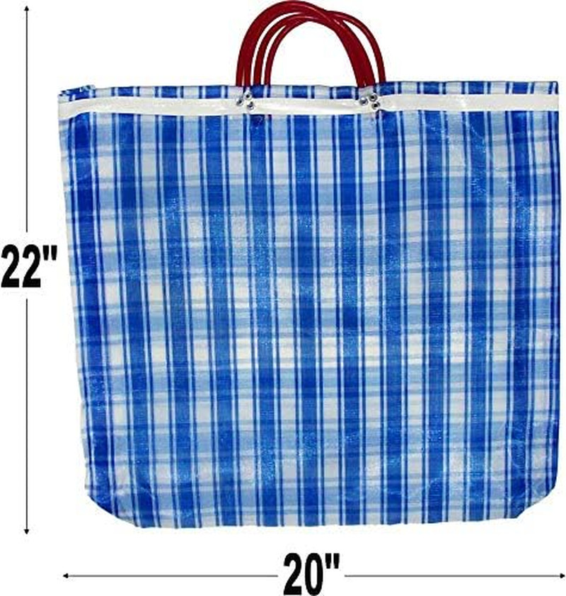3 Large Mercado Bags, High Thread Mesh 20 X 22 Inches Market Reusable Grocery Ba