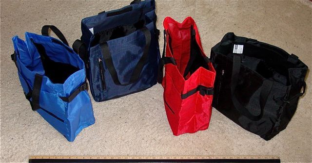 NICE Urban TOTE With RIPSTOP Polyester/ZIPPERS & MORE Black/Navy GREAT FEATURES!
