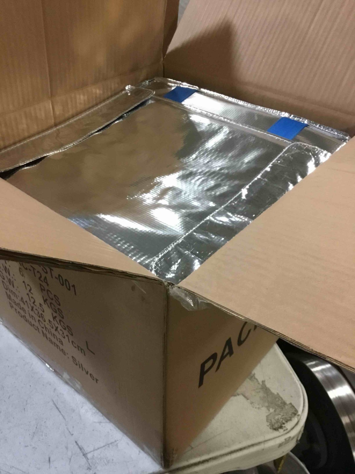 PACKiT Fresh Staging Tote Extra Large Insulated Delivery Tote Silver XL