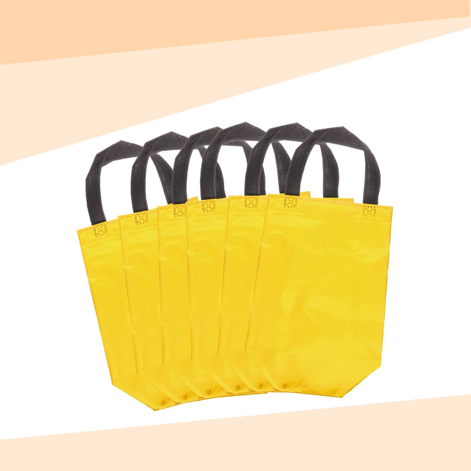 12Pcs Reusable Gift Bags with Handles 7.9 x 9.8 Inch Gold