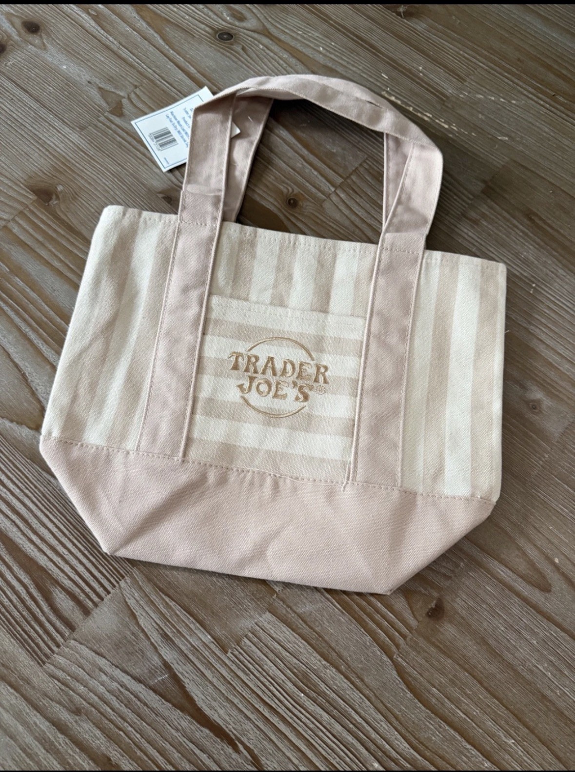 Trader Joe’s Mini Pastel Stripped Canvas Tote Bag | Priced Per Bag