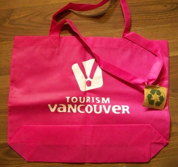 TOTE BAG – VANCOUVER CANADA COAST & MOUNTAINS REGION TOURISM 14 X 17.5″ – PINK
