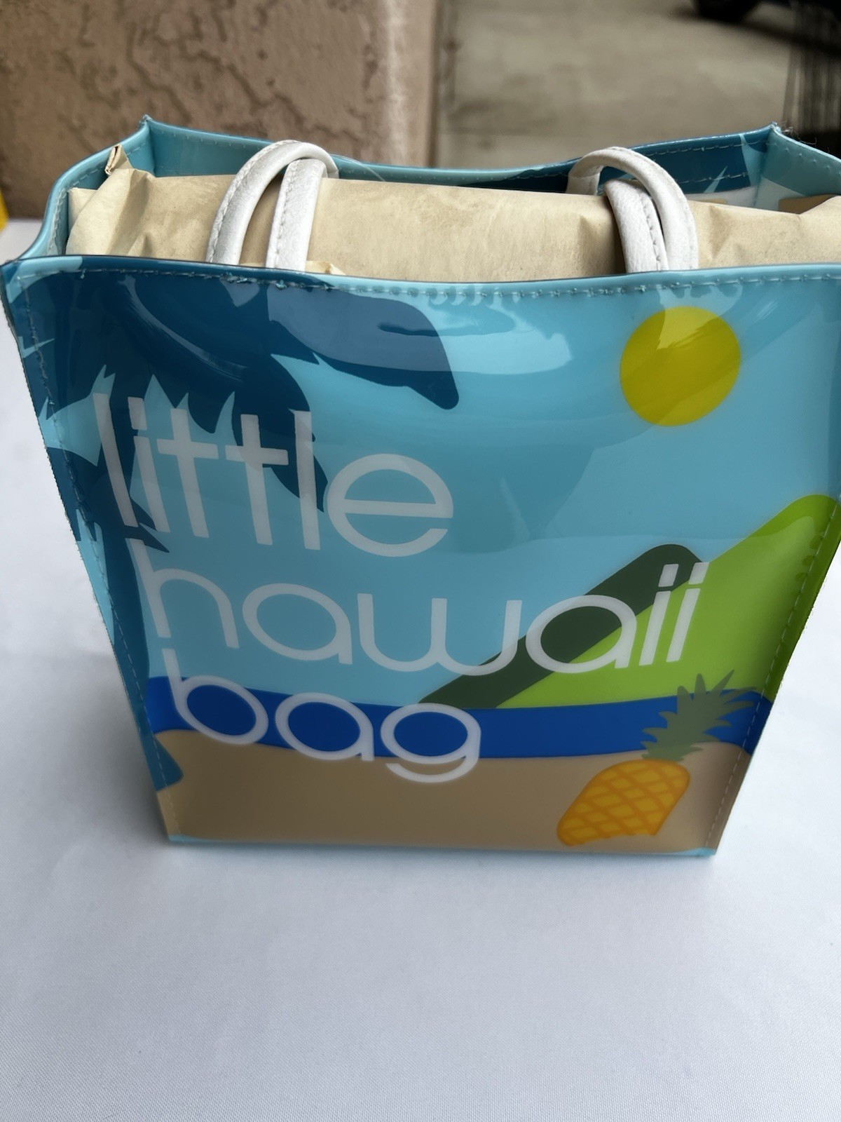 Rare Bloomingdale’s “Little Hawaii Bag” Reusable Tote Double Handles