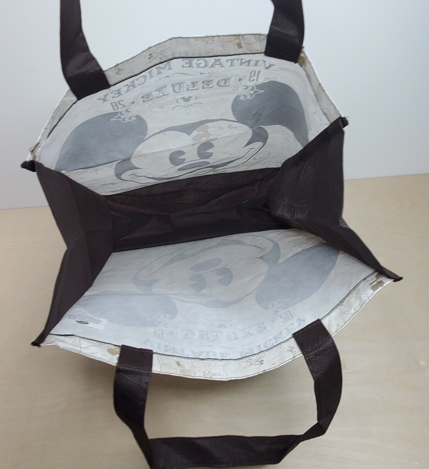Tote Carry Reusable Bag Mickey Mouse 13.25 x 15.25 Inch Retro