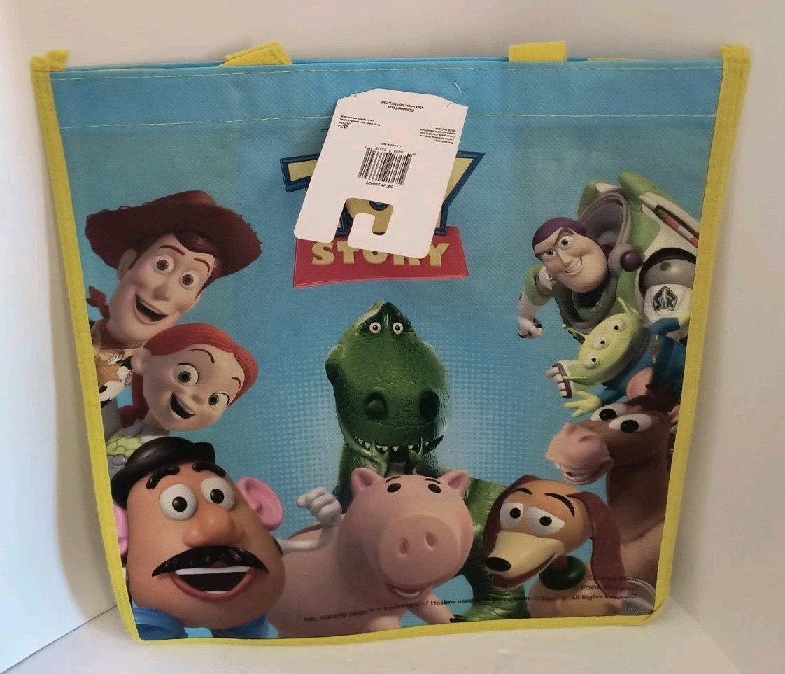 Disney Toy Story Yellow Shopping/Gift Tote Bag with Handles New! Free Shipping!
