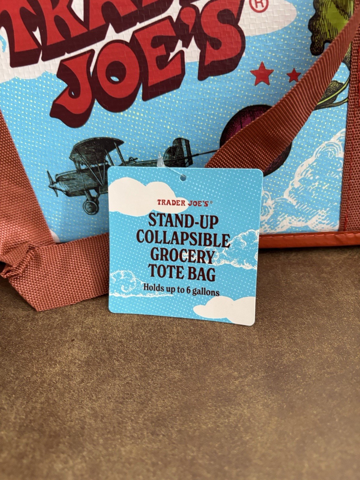 Trader Joe’s Stand Up Collapsible Reusable Tote Shopping Bag