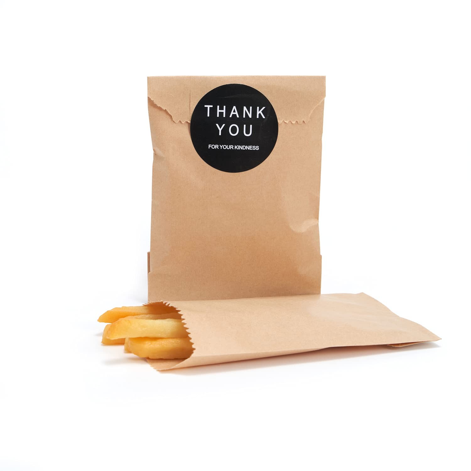 Volanic 100PCS 4X6 Inch Kraft Paper Bags Small 4×6 (Pack of 100), Brown