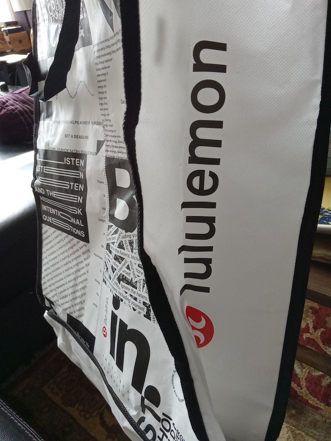 3 Bags Lululemon Shopper Be All In Manifesto Shopping Gym Lunch Bag Large Tote