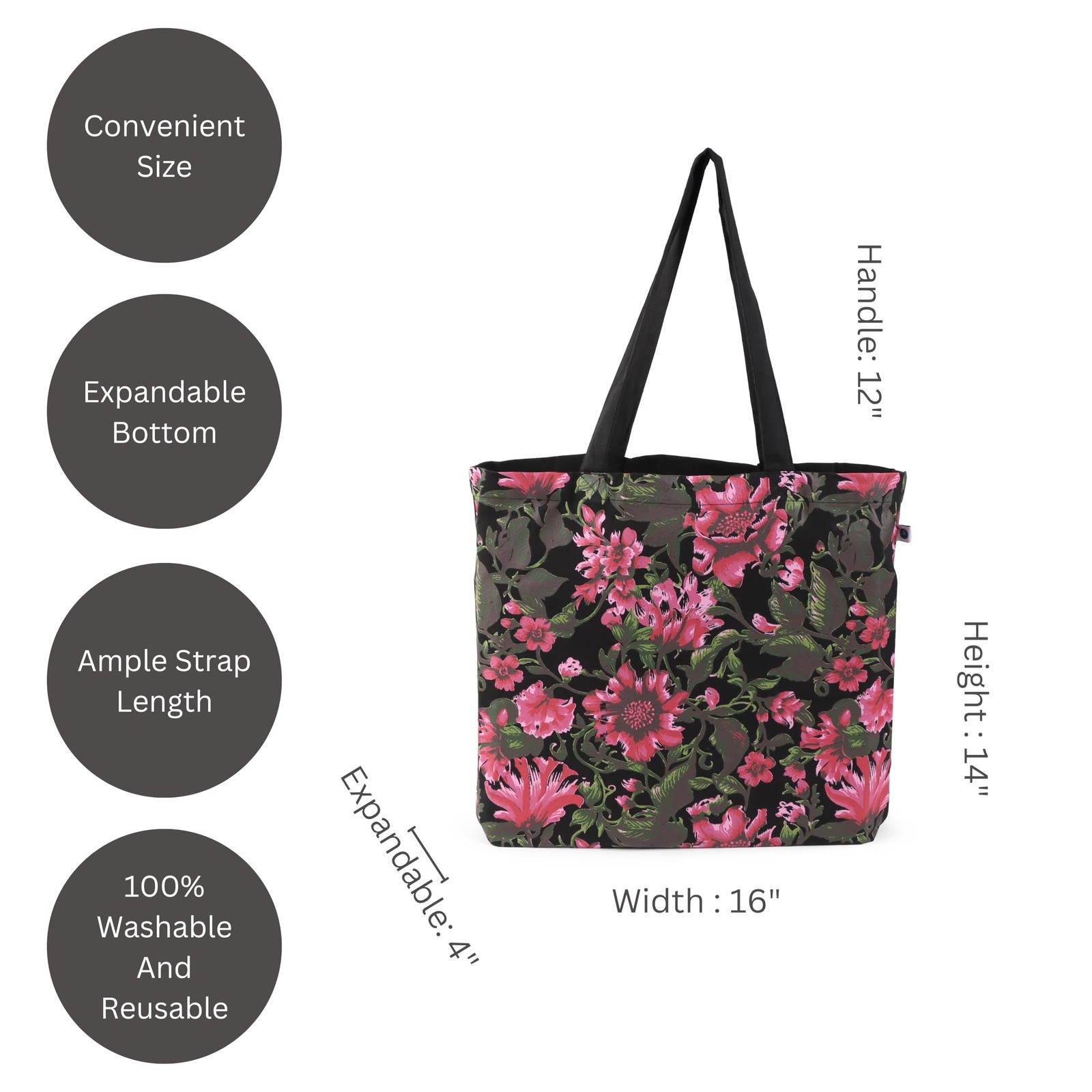 Tote Bag, Lightweight High Capacity Natural Canvas Shopping Bag, Multipurpose…