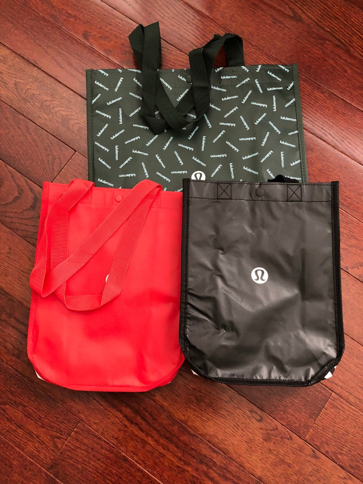 Lululemon Reusable Shopping Gift Bag Yoga Logo Large Tote Lot 3 /any combination