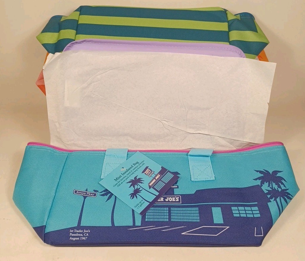 Trader Joes Summer 2026 Mini Insulated Tote Bags Complete Set of 6 New w Tags