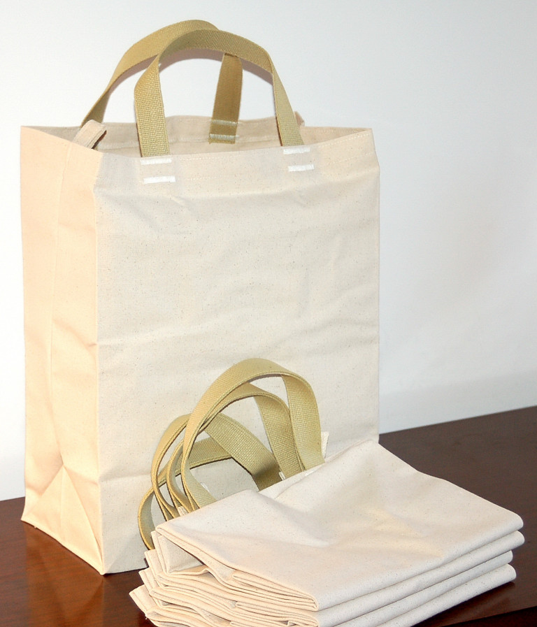 5-Pack Canvas Grocery & Shopping Tote Bags – Eco-Friendly Reusable Made In USA