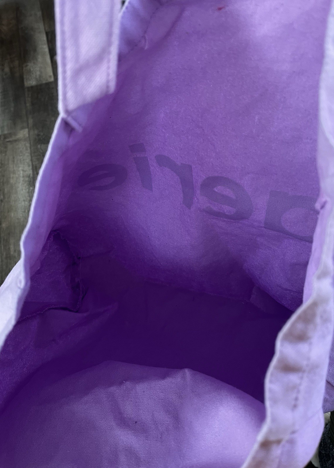 Aerie Canvas 100% Cotton Reusable Shopping Tote Bag Purple Lilac 19×16