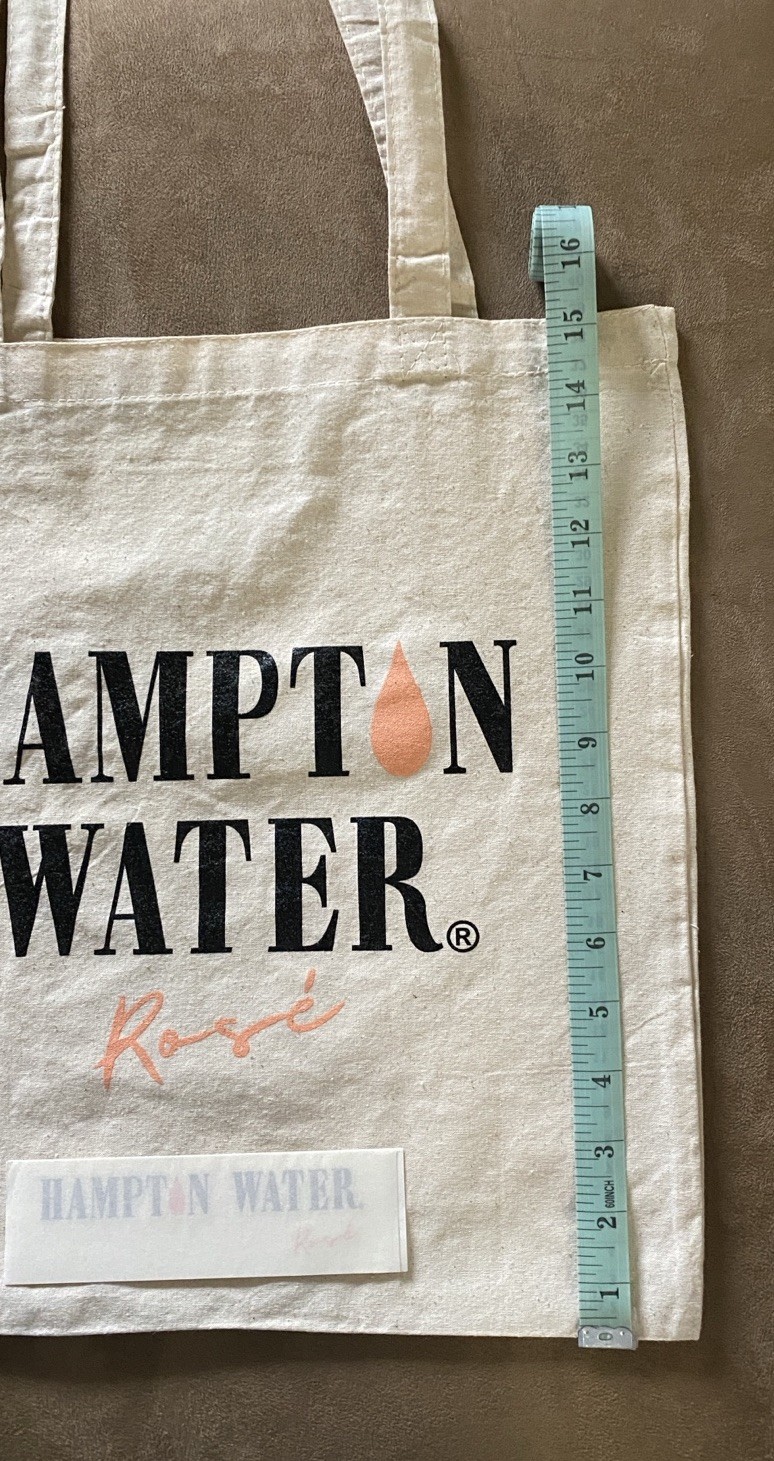 HAMPTON WATER ROSE Wine Bon Jovi Reusable Shopping Tote Bag Approx 14” X 15” new