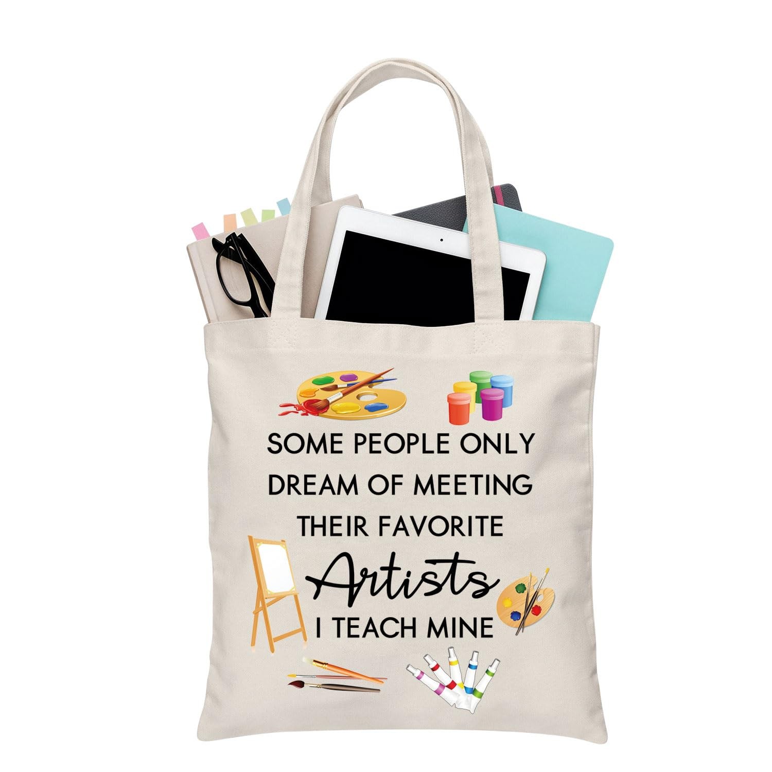 BDPWSS Art Teacher Tote Bag Some People Dream Of Large, I Teach Artist Tg