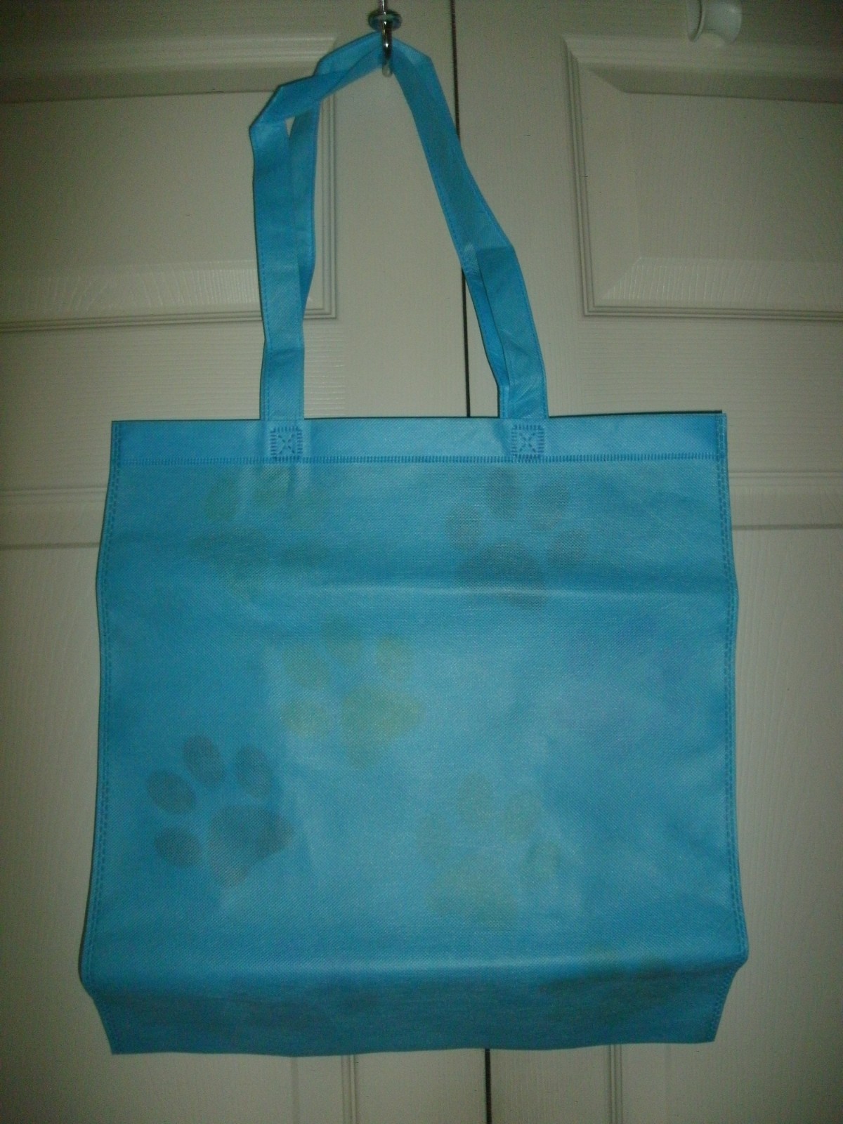 NEW Pawprints Totes Set of 3 Shopping Travel Bags double handles 15×17″ fabric