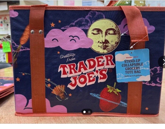 Trader Joe’s Stand-Up Collapsible Grocery Tote Bag Limited 6 Gal Next Craze🛍️🔥