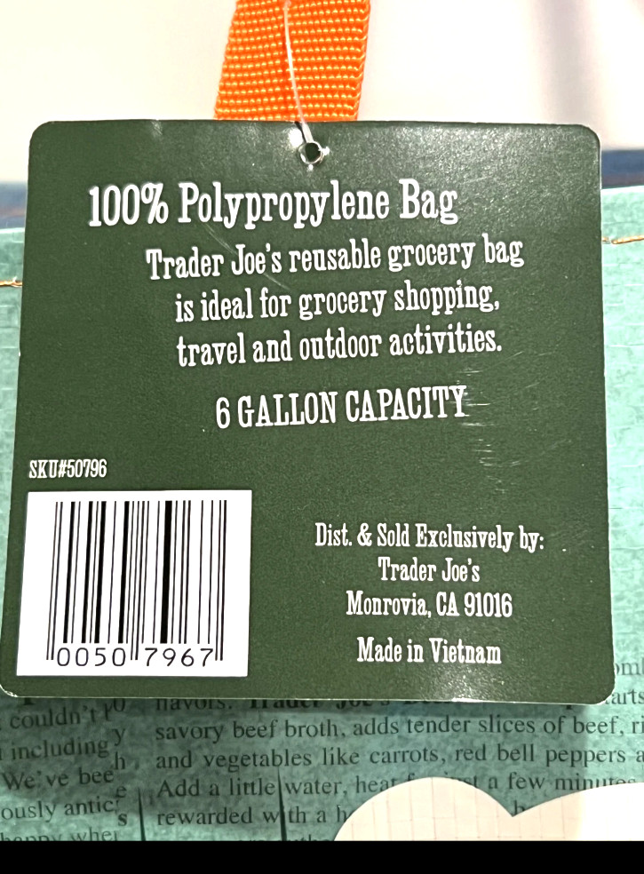 Trader Joe’s Reusable Shopping Tote Grocery Bag CHICAGO New Limited Edition!