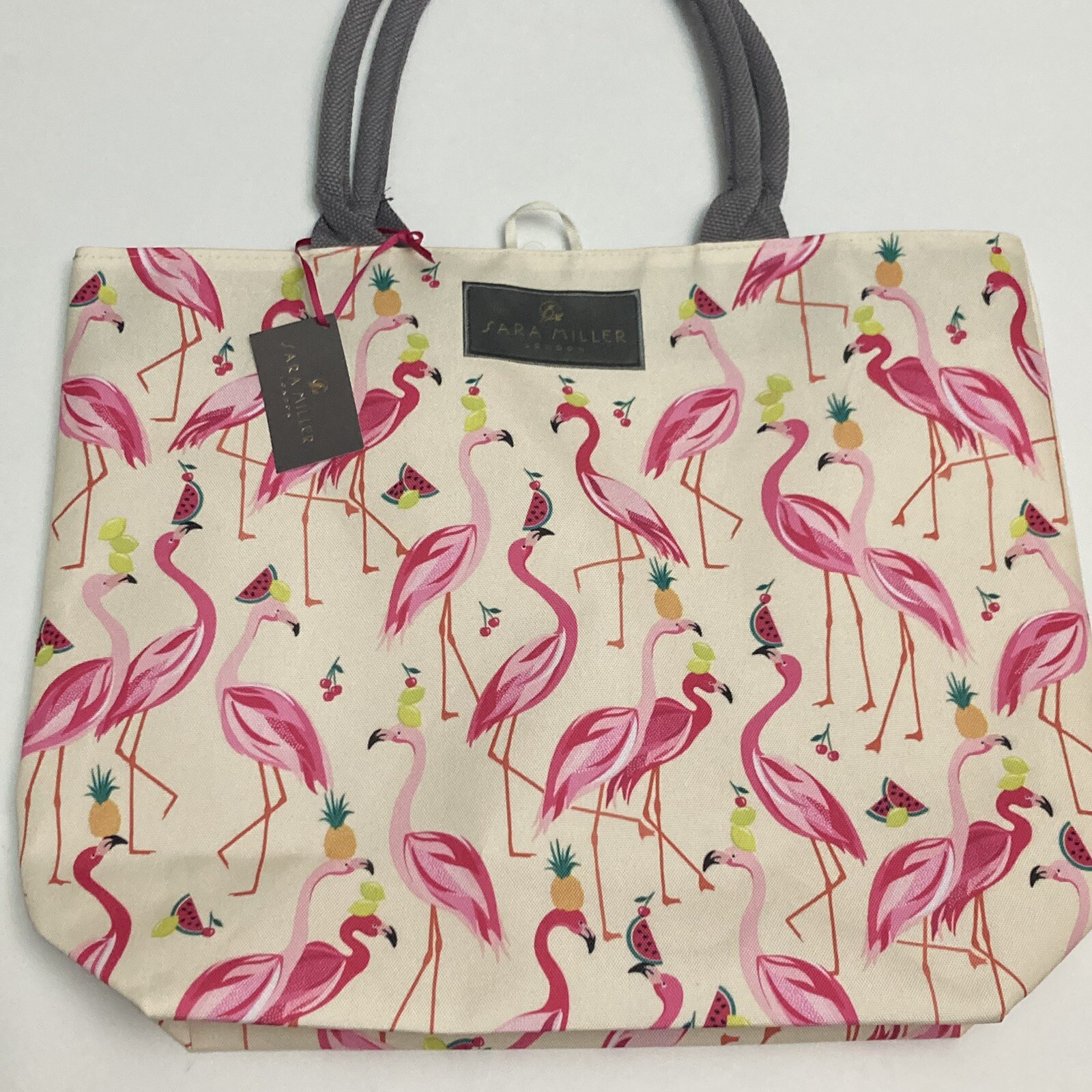 Waitrose Sara Miller Flamingo Bag London Pink Pineapple Lime Cherry Watermelon