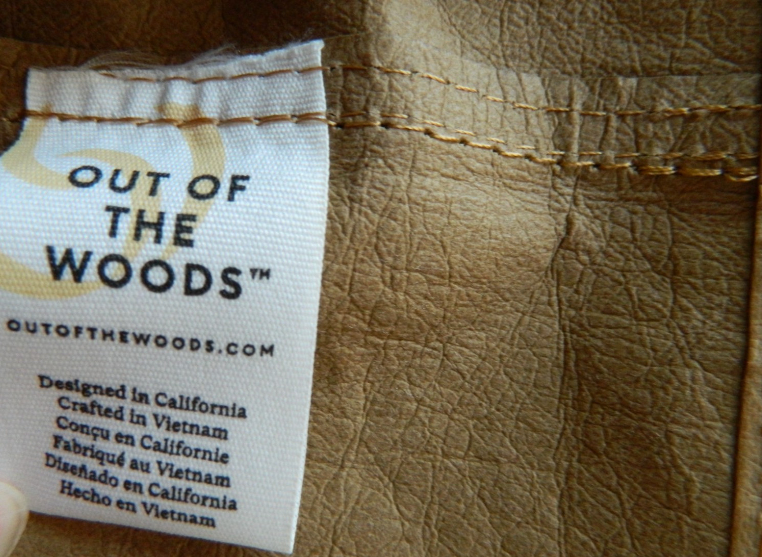 Out of the Woods Iconic Brown Natural Paper Shopper Tote Bag Reusable 15″x17″