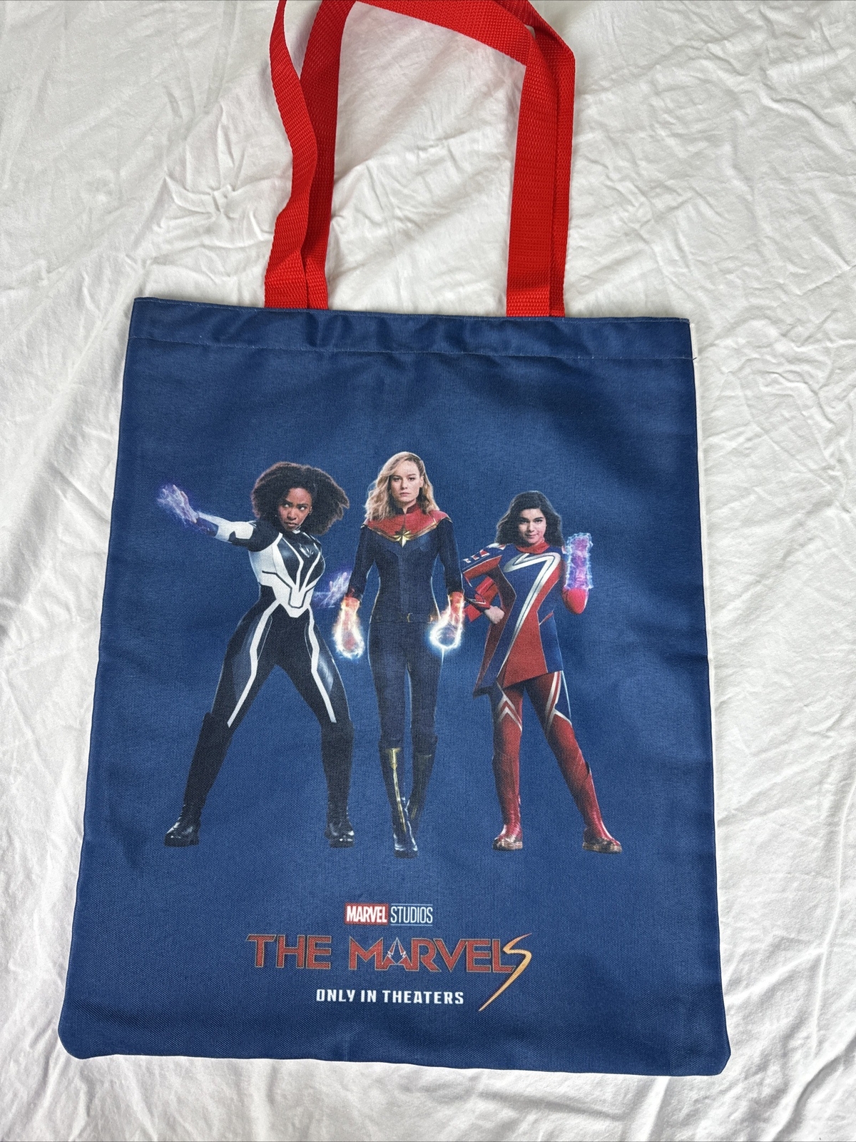 Marvel Studios MCU The Marvels Tote Bag Shoulder Theatre Promo NWOT Unused Purse