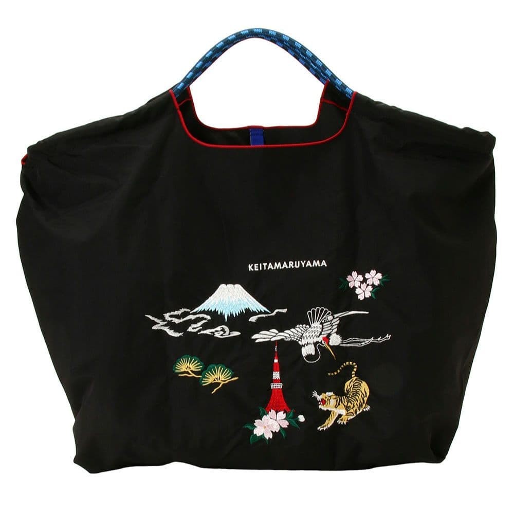 [US Tax Paid] Keita Maruyama Ball&Chain Japan Embroidered Tote Bag Black NEW