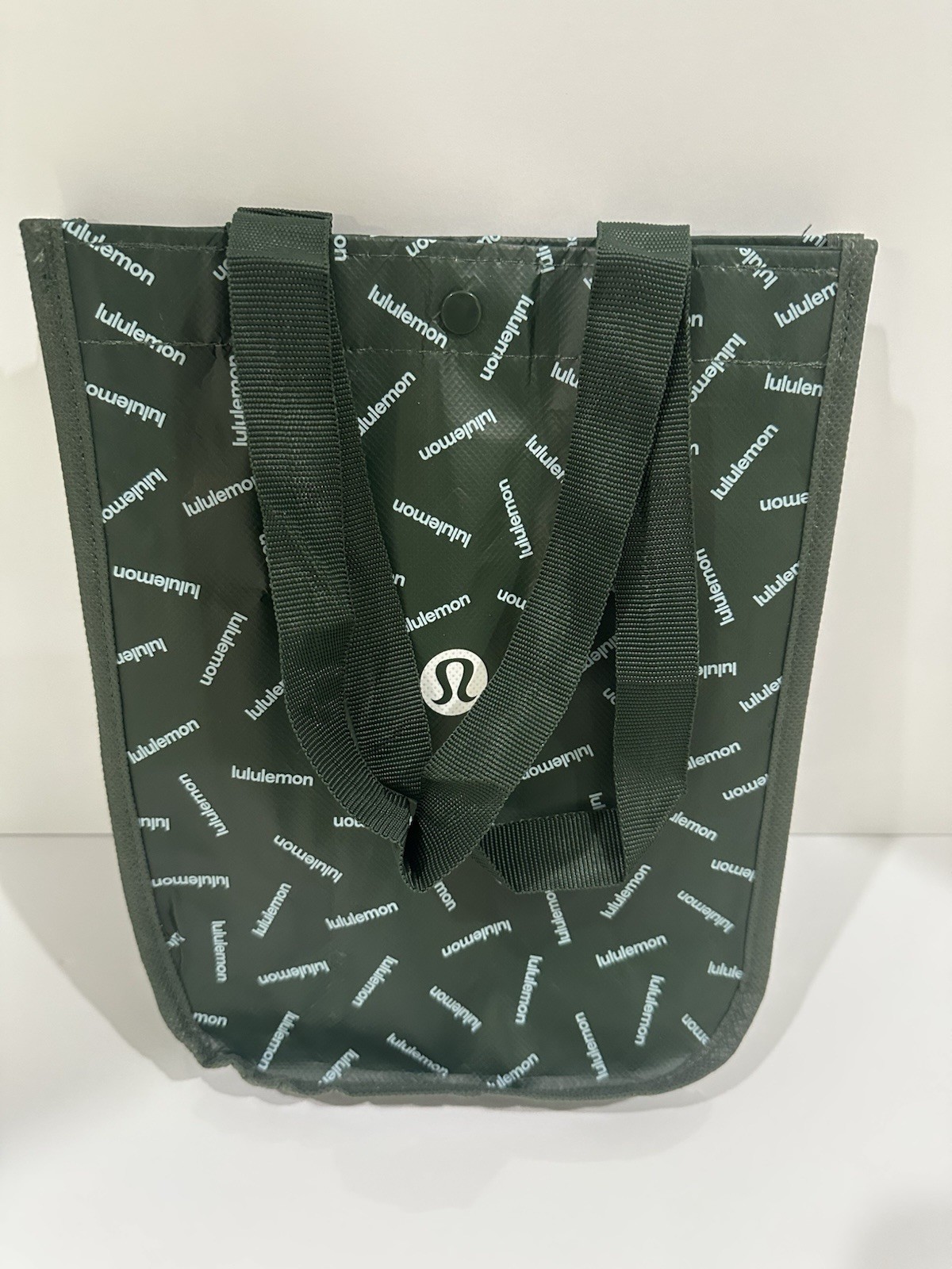 Lululemon Small Green Reusable Shopping Tote Bag 12″ x 9″ x 4.5″ Recyclable