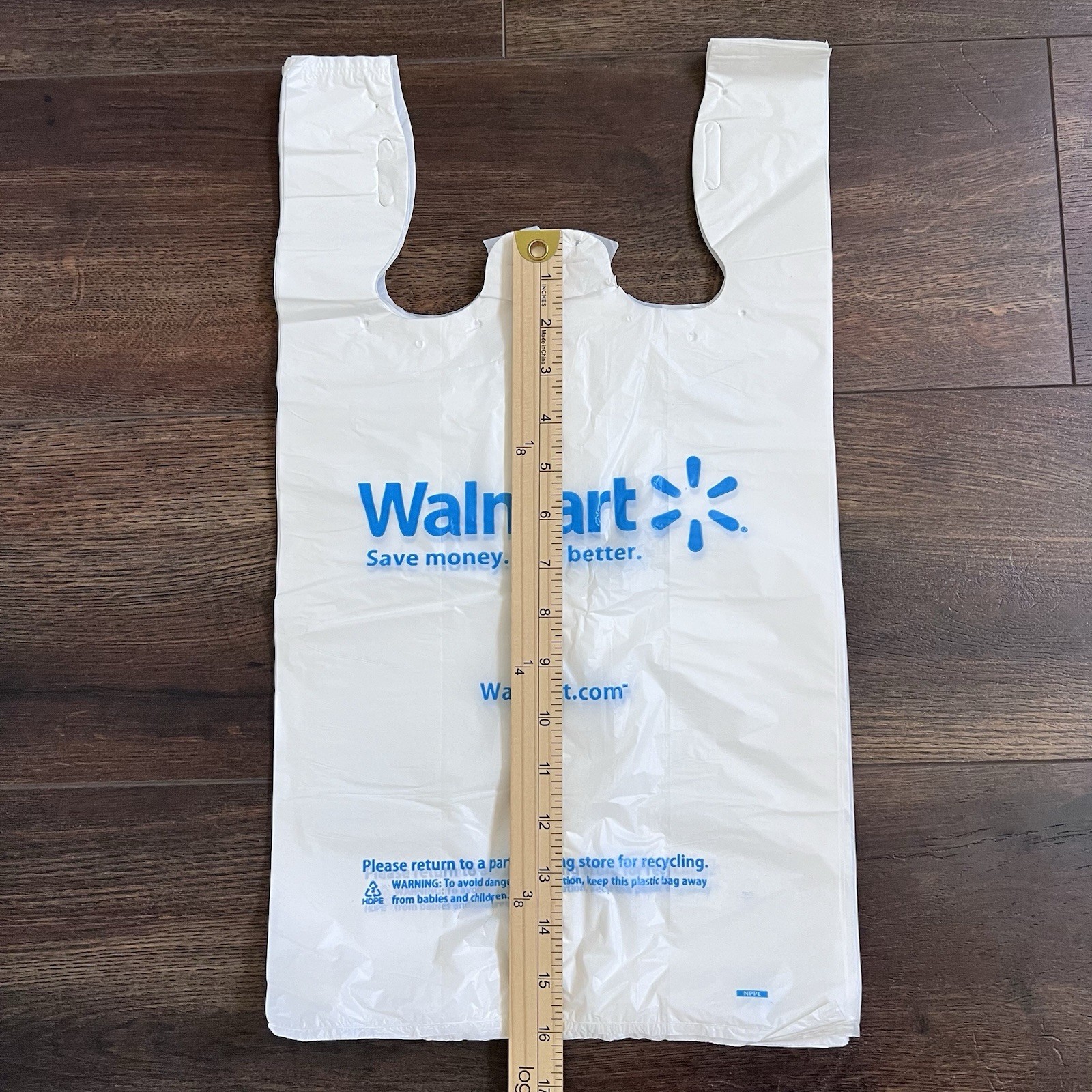 34 NEW Walmart White Plastic Grocery Bags Single Use Folded Art Crafts Trash Bag