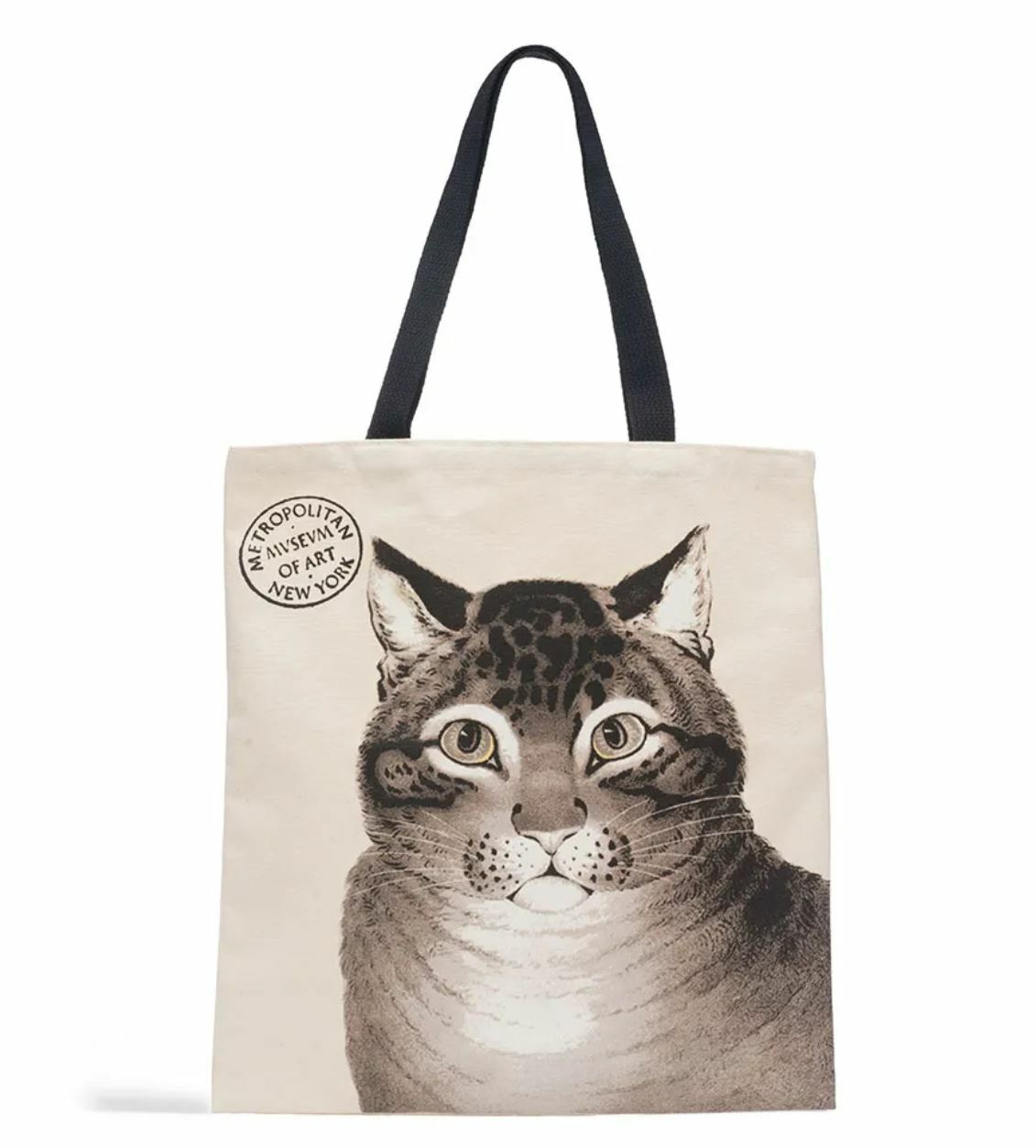 METROPOLITAN MUSEUM OF ART, “THE FAVORITE CAT” COTTON CANVAS TOTE BAG, NEW