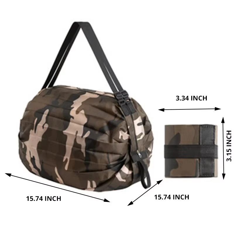 1Pc Foldable Shopping Bag Eco-Friendly Waterproof Portable Storage Bag Large Cap