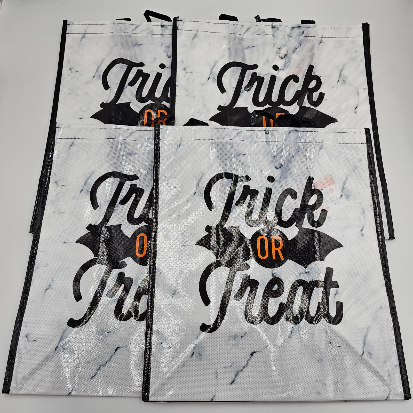 Celebrate It! Halloween Large Reusable Tote Bags 15″ x 13″ x 7″ ~ SET OF 4 ~ NWT