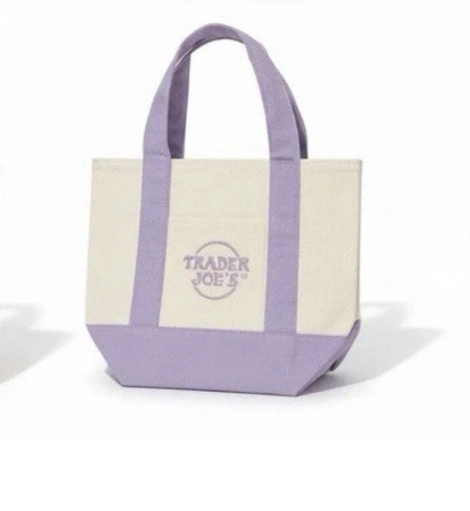 Trader Joe’s Big And Small Lavender Canvas Totes