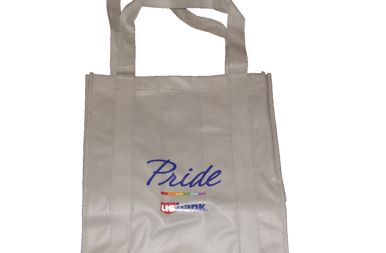 PRIDE GAY RAINBOW US BANK GRAY ECO BAG REUSABLE GROCERY 15″ X 13″ NEW