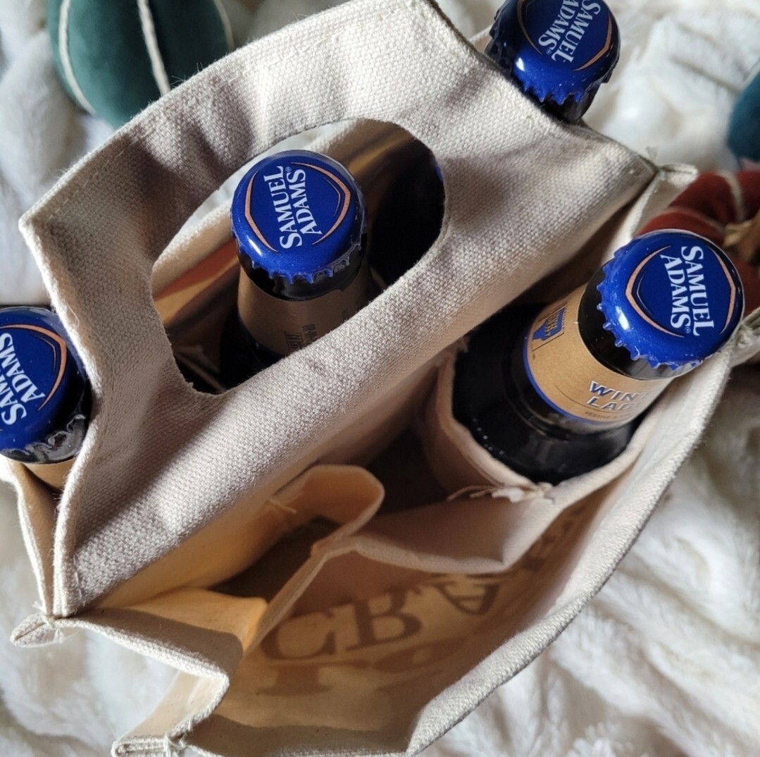 NWOT Canvas Reusable Six Pack Bag I Heart Craft Beer
