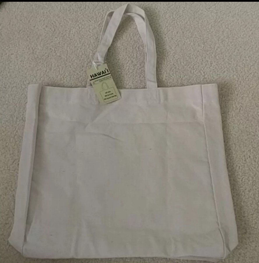 NWT Pineapple Aloha Hawaii Canvas Reuseable Tote Bag