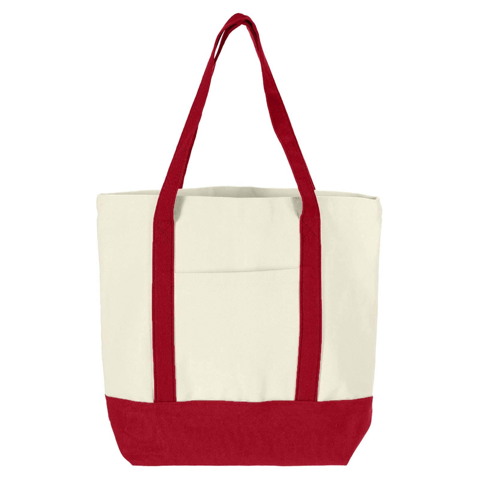 Canvas Tote Bag with Zipper 16″ x 14″ x 4″ Canvas Tote Bags Red