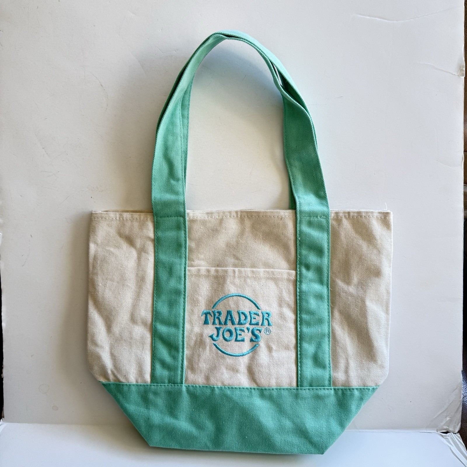 Trader Joe’s Mini Canvas Pastel Reusable Tote Bag , Choice of Color, 2025